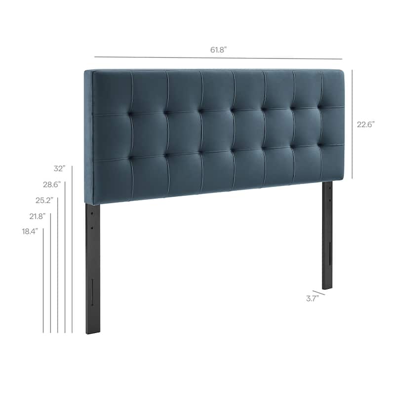Lily Biscuit Tufted Performance Velvet Headboard