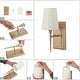 preview thumbnail 22 of 30, Modern 3-Light Gold Bathroom Vanity Light Fabric Wall Sconces