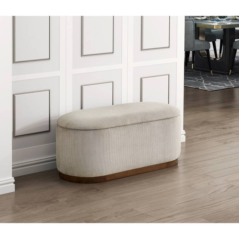 Lift Top Storage Bench Foam Cushioned Seat