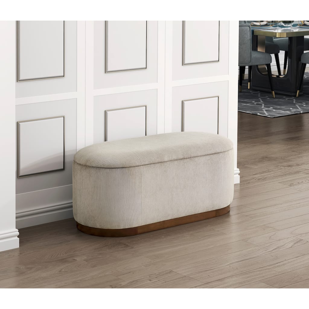 Lift Top Storage Bench Foam Cushioned Seat