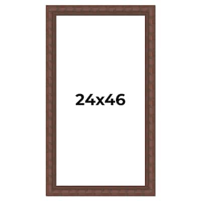 24x46 Frame Pewter Solid Wood Picture Frame Width 1.625 Inches | Interior Frame Depth 0.6875 Inches