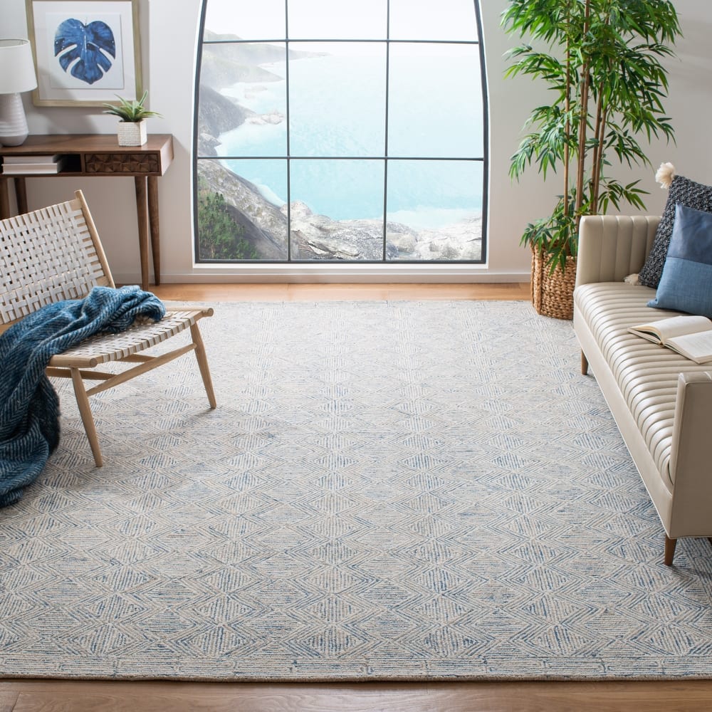 SAFAVIEH Handmade Micro-Loop Azra Transitional Wool Rug