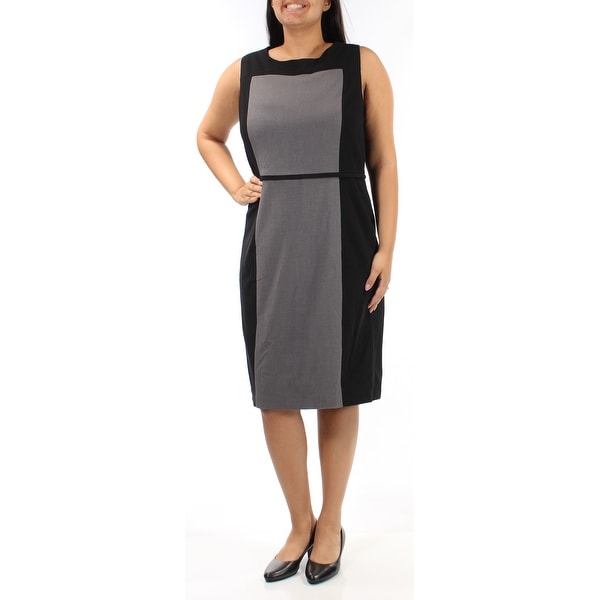 Sleeveless Knee Length Dress in Grey