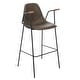 preview thumbnail 33 of 44, SAFAVIEH Tanner Mid-century Faux Leather Barstool - 25" W x 21.5" D x 39" H