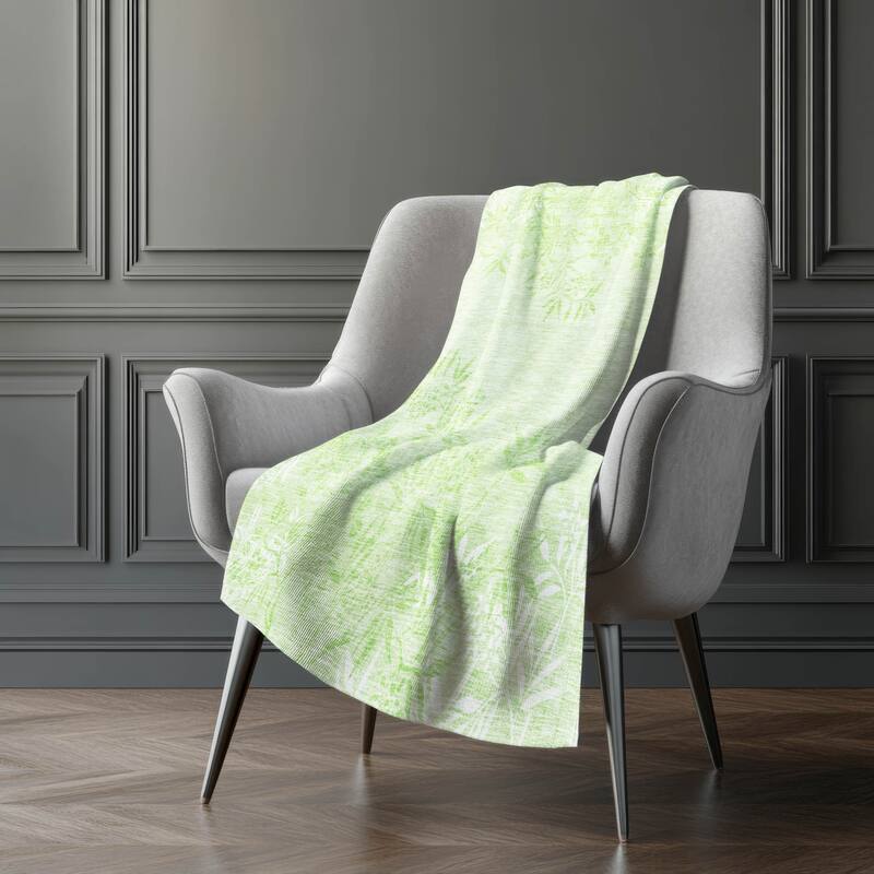 Premium Machine Washable Modern Floral Sherpa Throw Blanket