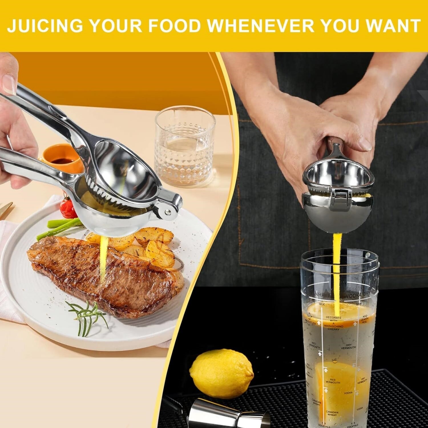 Premium Lemon Squeezer Large Heavy Duty Handhelp Juicer for Lemon
