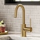 preview thumbnail 30 of 124, Kraus Oletto Single Handle 1-Hole Kitchen Bar Faucet KPF-2600 - 12 1/4" Height - SFACB - Spot Free Antique Champagne Bronze
