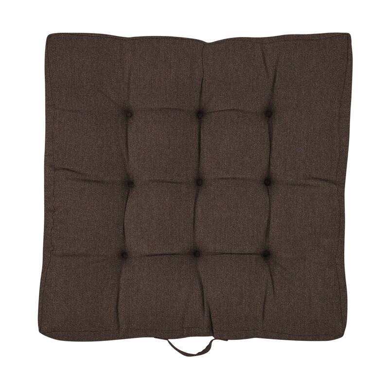 Sorra Home Sunbrella Square Tufted Floor Pillow with Handle