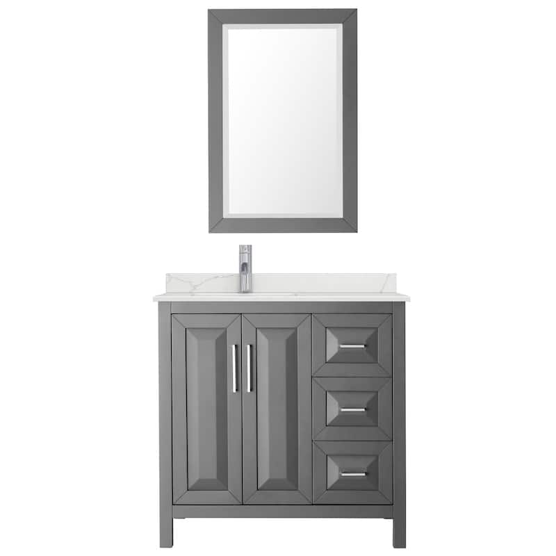 Wyndham Collection WCV252536S-QTZ-UNSM24 Daria 36" Free Standing