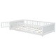 preview thumbnail 14 of 18, Sturdy Structure Twin size Floor Platform Bed with Built-in Book Storage Rack,Door,Kids and Baby