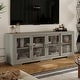 preview thumbnail 2 of 29, Vintage TV Cabinet Buffet Cabinet Entertainment Center Gray Brown