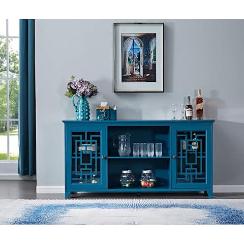 60" Sideboard Buffet Table with 2 Doors and Adjustable Shelves