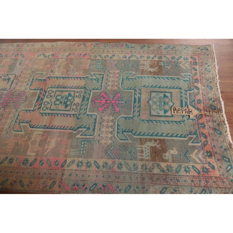 Hand Knotted Oriental 100% Wool Carpet Traditional Tribal Multi-Colored Ardebil Area Rug - 7' 4'' X 4' 0''
