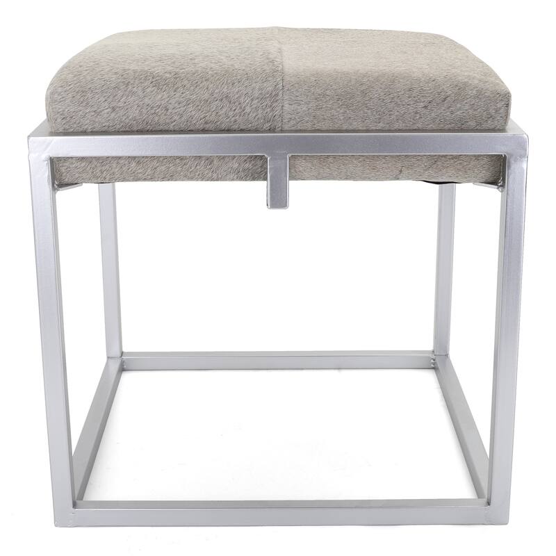 Hampton Cowhide Square Stool