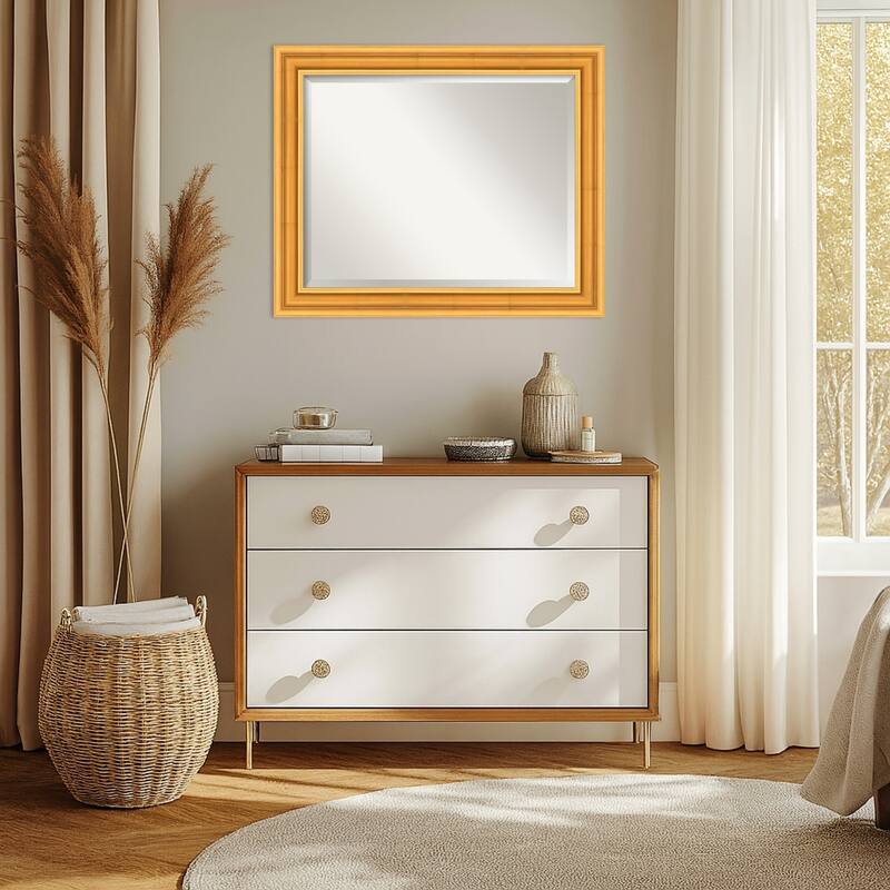Sierra Beveled Wood Framed Wall Mirror