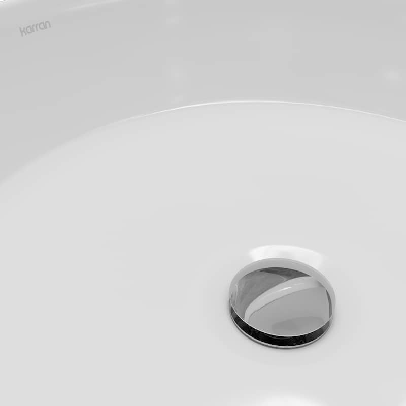 Karran Valera 18" Vitreous China Vessel Bathroom Sink in White