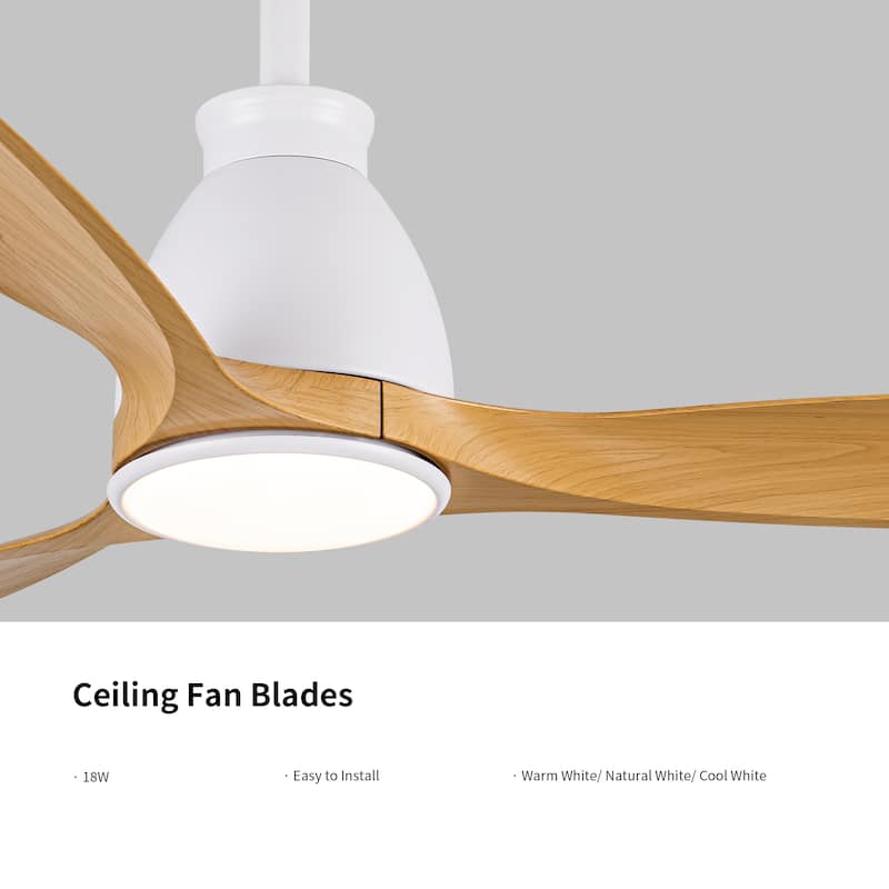 Modern Ceiling Fan Light with 6 Speed Adjustment and Lighting, Reversible DC Motor for Bedroom and Living Room
