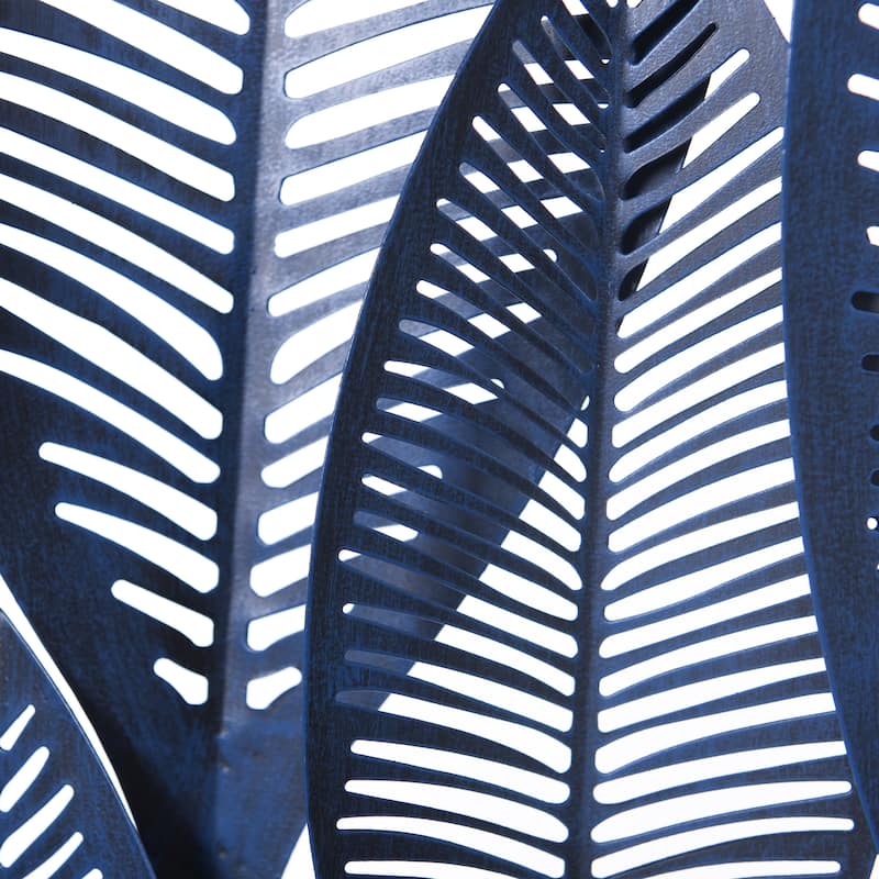 Nola - Blue Aesthetic - Blue Metal Leaves