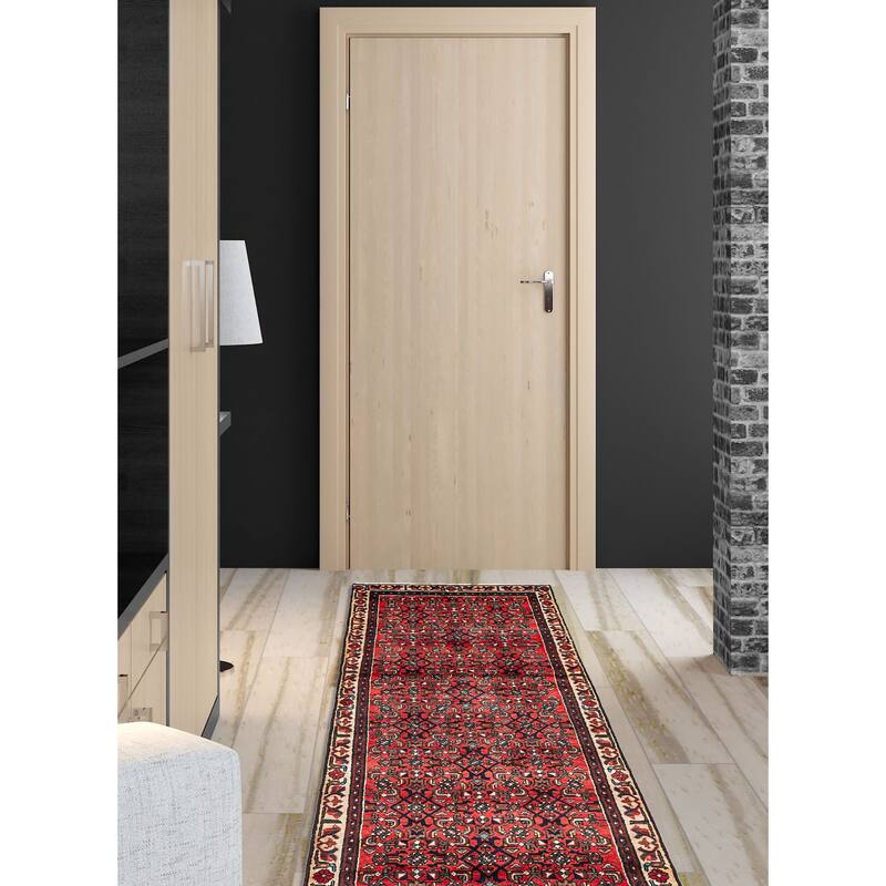 ECARPETGALLERY Hand-knotted Andelz Red Wool Rug - 3'2 x 9'9