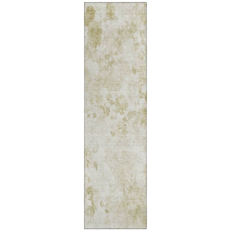 Machine Washable Indoor/ Outdoor Chantille Vanishing Floral Rug
