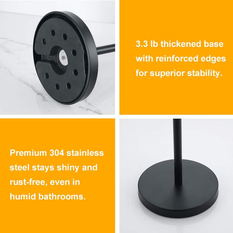 Bath Freestanding Toilet Paper Holder Tissue Roll Storage Stand