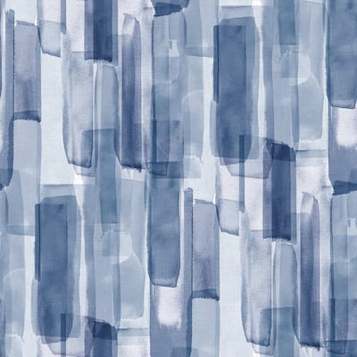 RoomMates Watercolor Glass Dark Blue Peel and Stick Wallpaper