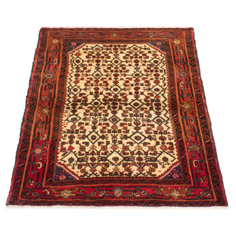ECARPETGALLERY Hand-knotted Andelz Cream Wool Rug - 3'7 x 5'0