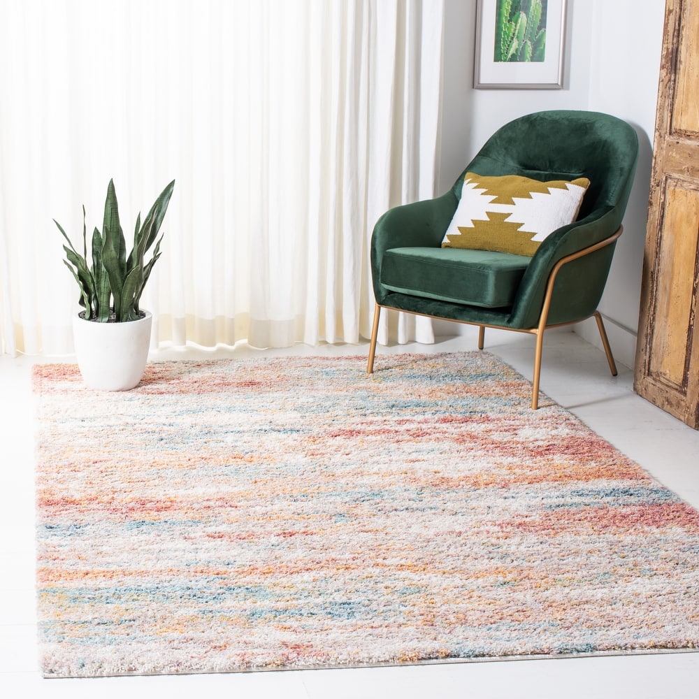 SAFAVIEH Calista Shag Maiu Abstract 1-inch Thick Rug