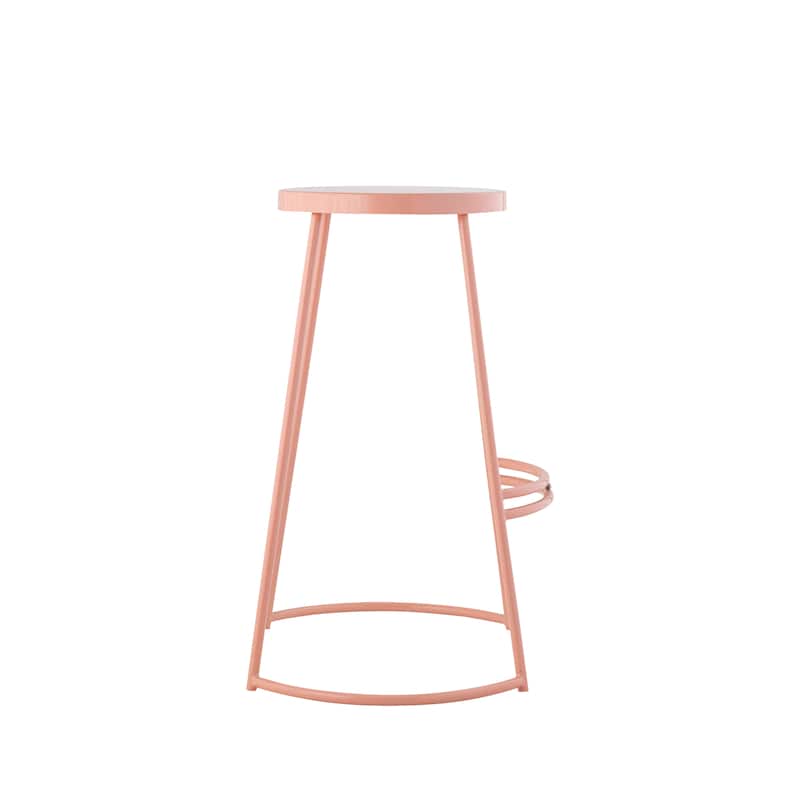 Trinity 28.75" Modern Designer Iron Curved Backless Bar Stool, by JONATHAN Y