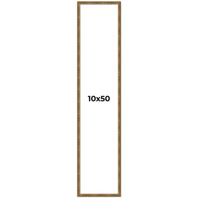 10x50 Frame Gold Solid Wood Picture Frame - Complete Modern Photo