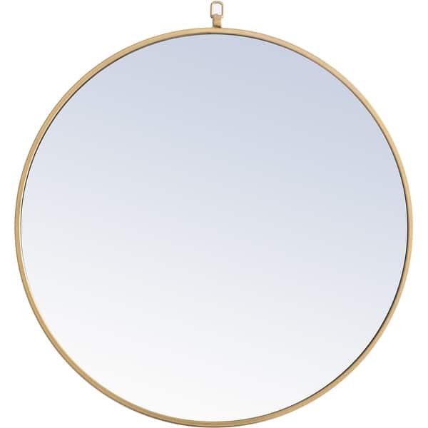slide 2 of 11, Elegant Lighting Eternity 28" Diameter Circular Metal Framed Wall Brass