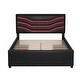 preview thumbnail 15 of 30, Queen Size Upholstered Storage Platform Bed with LED