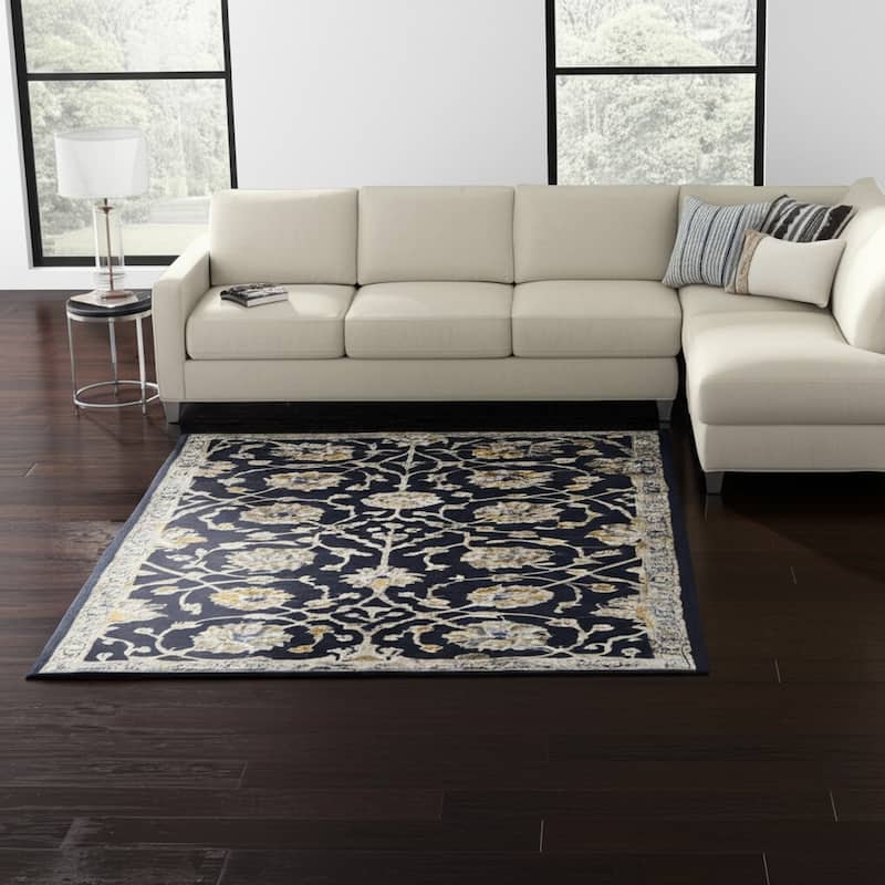 HomeRoots Floral Bohemian Rectangle Area Rug - 120.00 in. x 96.00 in.  x 0.60 in.