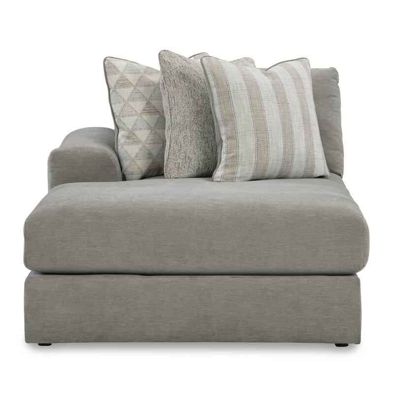 Signature Design by Ashley Avaliyah Gray 3-Piece Sectional with Chaise - 127" W x 68" D x 37" H