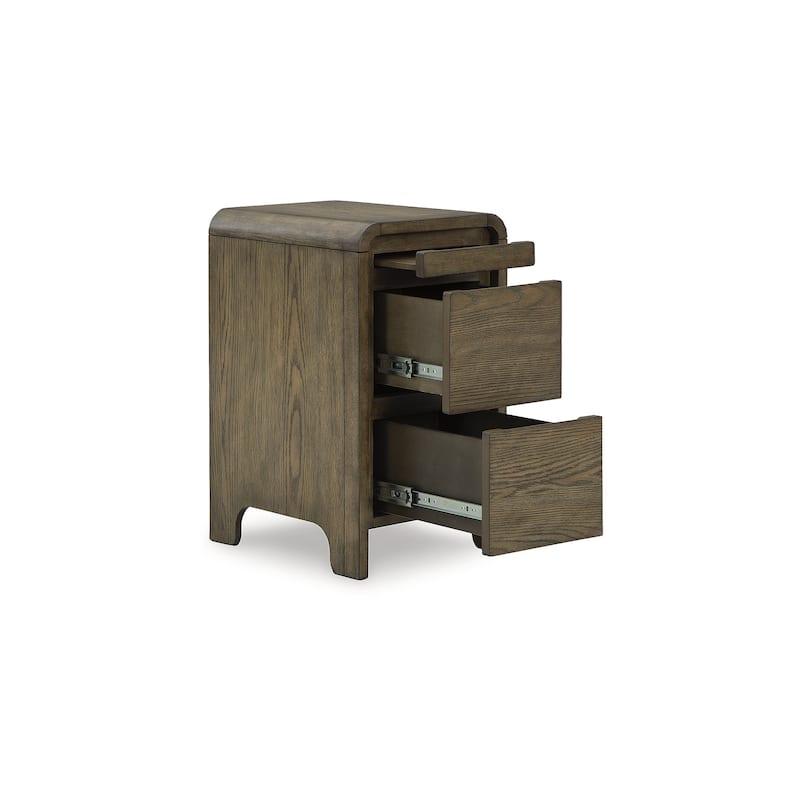 Signature Design by Ashley Jensworth Brown/Beige Accent Table - 14" W x 17" D x 25" H