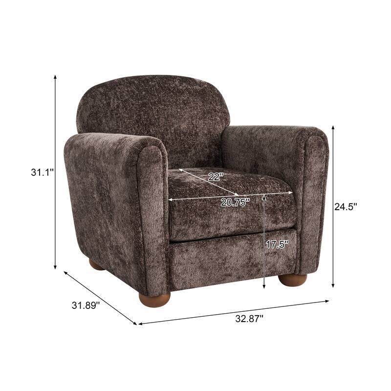 Christopher Knight Home - Rapallo Modern Upholstered Accent Chair with Plush Fabric Seat