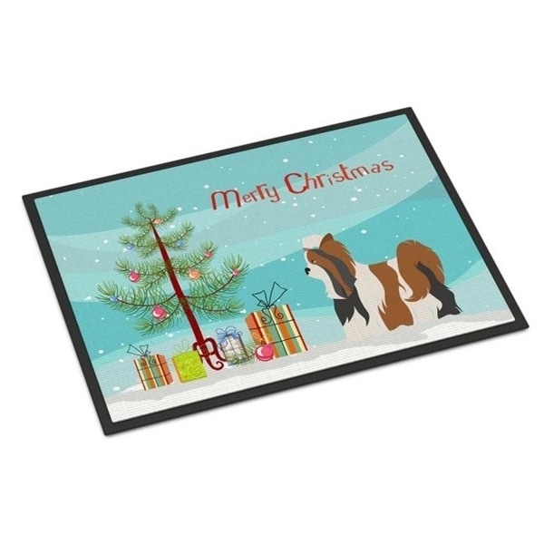 Carolines Treasures BB8470MAT Biewer Terrier Christmas Indoor or Outdoor Mat - 18 x 27 in.