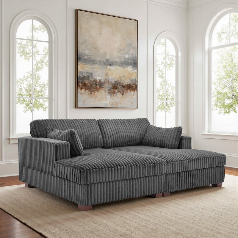 UIXE Modern Oversized Modular Sectional Sofa Couch - 83" W x 64.9" D x 34.5"H