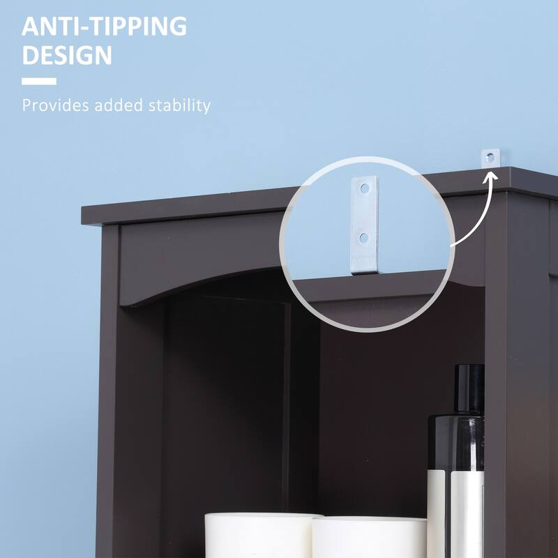Homcom Bathroom Storage Cabinet - Brown
