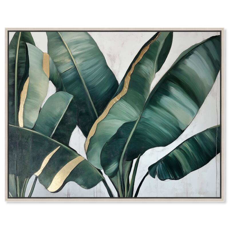 Jungle Jewel Jade I Canvas by Art Remedy - 30" x 24" - Silver