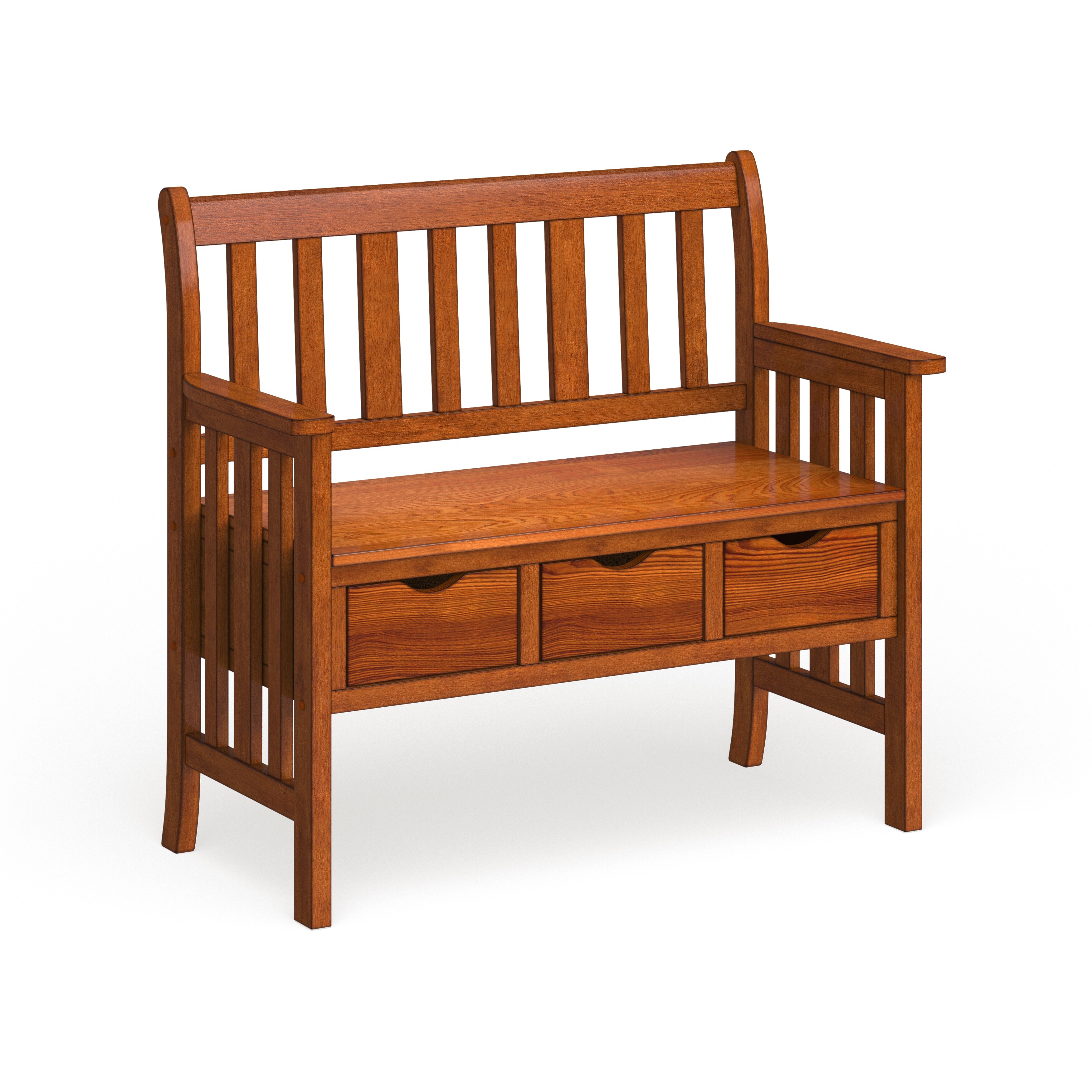 Shop Furniture Of America Gure Country Oak Solid Wood Storage Bench On Sale Overstock 5675886