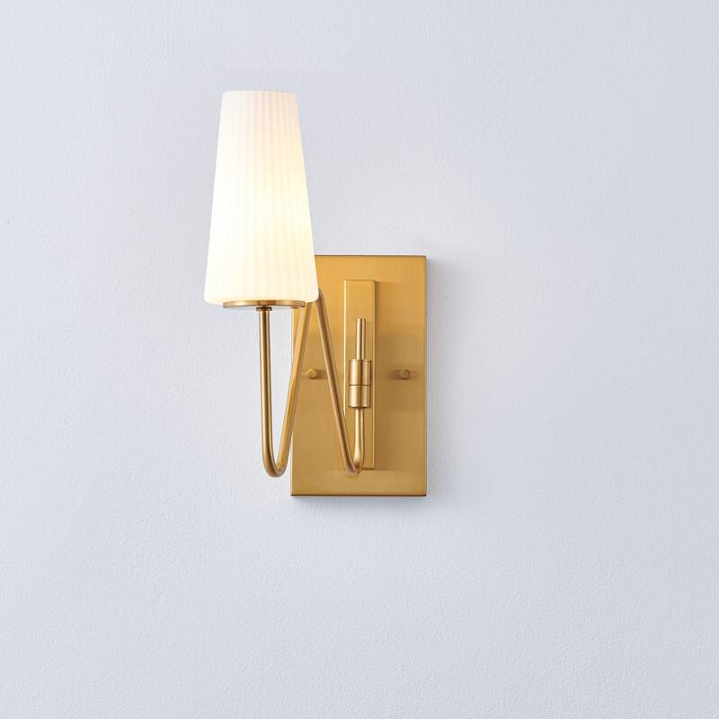 KAWOTI Modern Glam Wall Sconce with Adjustable Arm - W5.13" x D15" x H13.75"