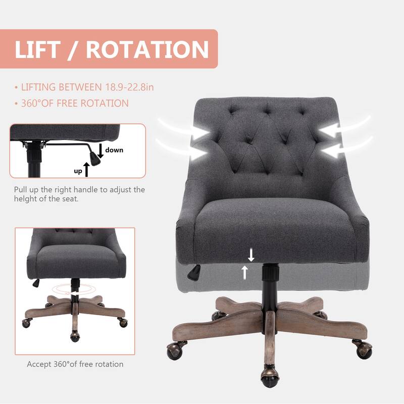 360 degree rotation and adjustable shell chair for living room