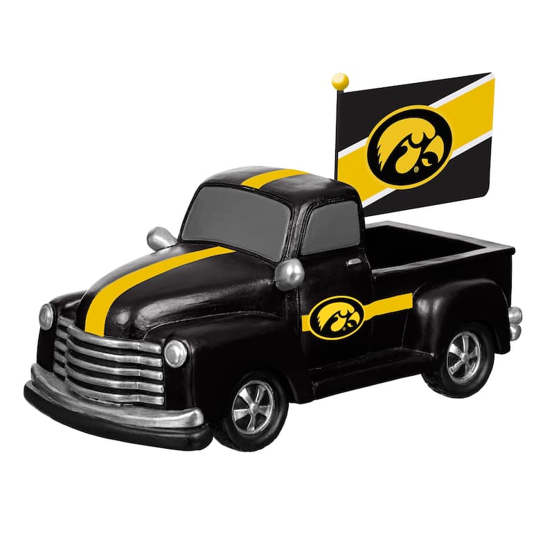 NCAA Rally Truck Garden Statue with Team Flag