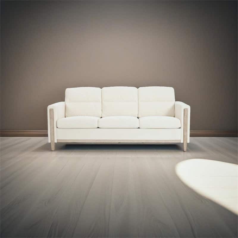 Comfortable Solid Wood Three-Seater Sofa