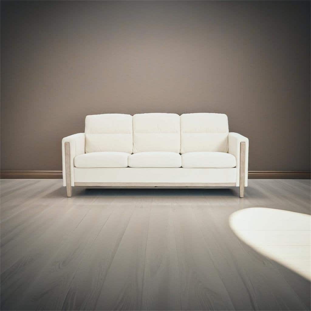 Comfortable Solid Wood Three-Seater Sofa