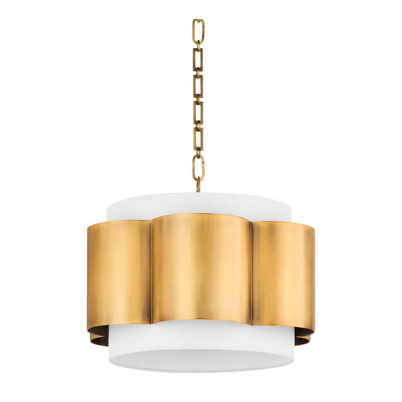 Quorum International 8229-4 Belinder 4 Light 22" Wide Pendant - Non-Lacquered Brass