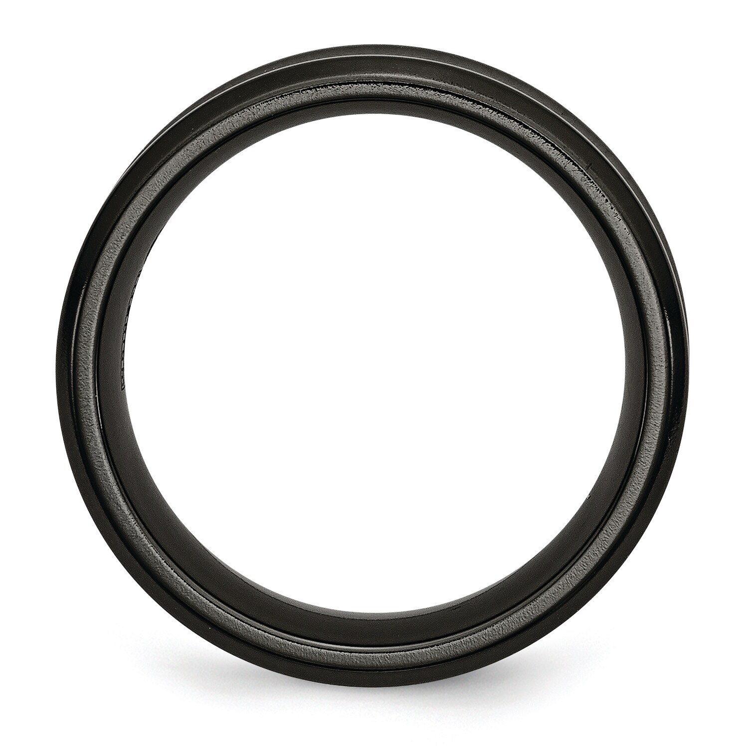 Titanium Black Ti Polished Concave 9mm Band.
