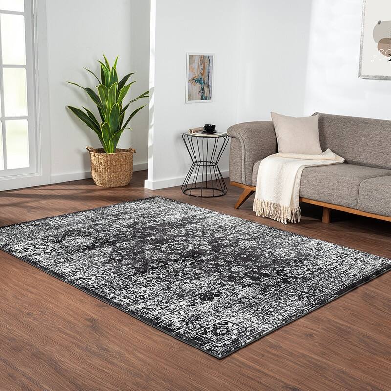 Distressed Vintage Persian Woven Area Rug - 8'x10'