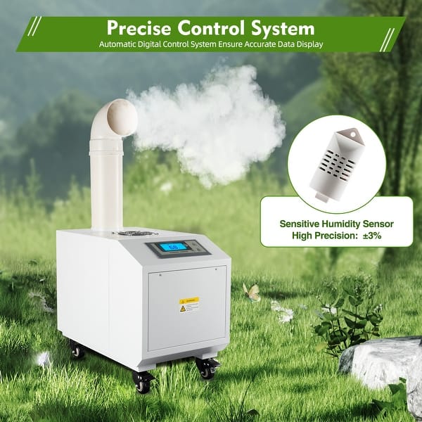 6.6 Gallons Cool Mist Ultrasonic Whole House Humidifier with extended tube for 3000 Cubic Feet J39 LACIDOLL Humidifier Industrial 21L Super Large Capacity Commercial Supermar